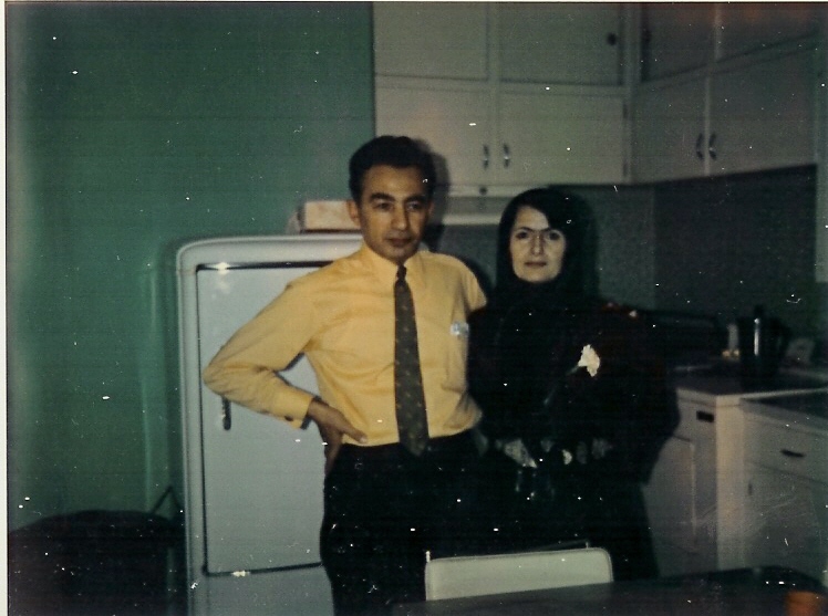 Mohammed and Badrieh by the kitchen table in Wetumka Oklahoma